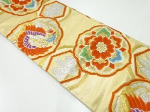 アンティーク 鳳凰に花模様織出し袋帯(材料)